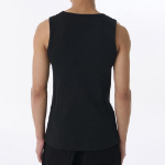 Square Neck Tank Top — Black