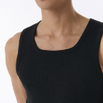 Square Neck Tank Top — Black