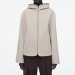 COS Hooded Double-Face Wool Jacket – Light Beige
