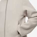 COS Hooded Double-Face Wool Jacket – Light Beige