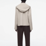 COS Hooded Double-Face Wool Jacket – Light Beige