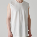[Coolstand] Relaxed Sleeveless Top — Cream