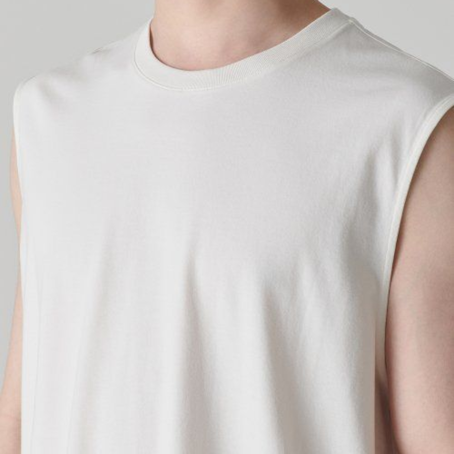 [Coolstand] Relaxed Sleeveless Top — Cream