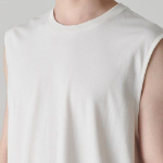 [Coolstand] Relaxed Sleeveless Top — Cream