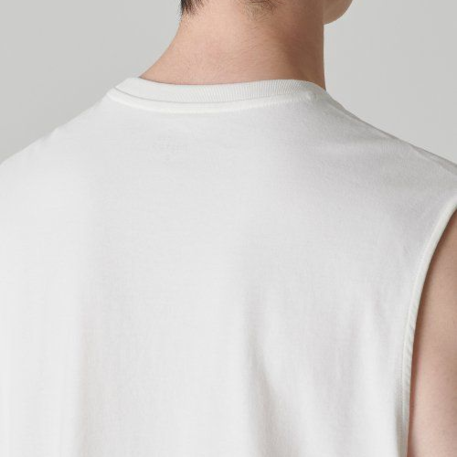 [Coolstand] Relaxed Sleeveless Top — Cream