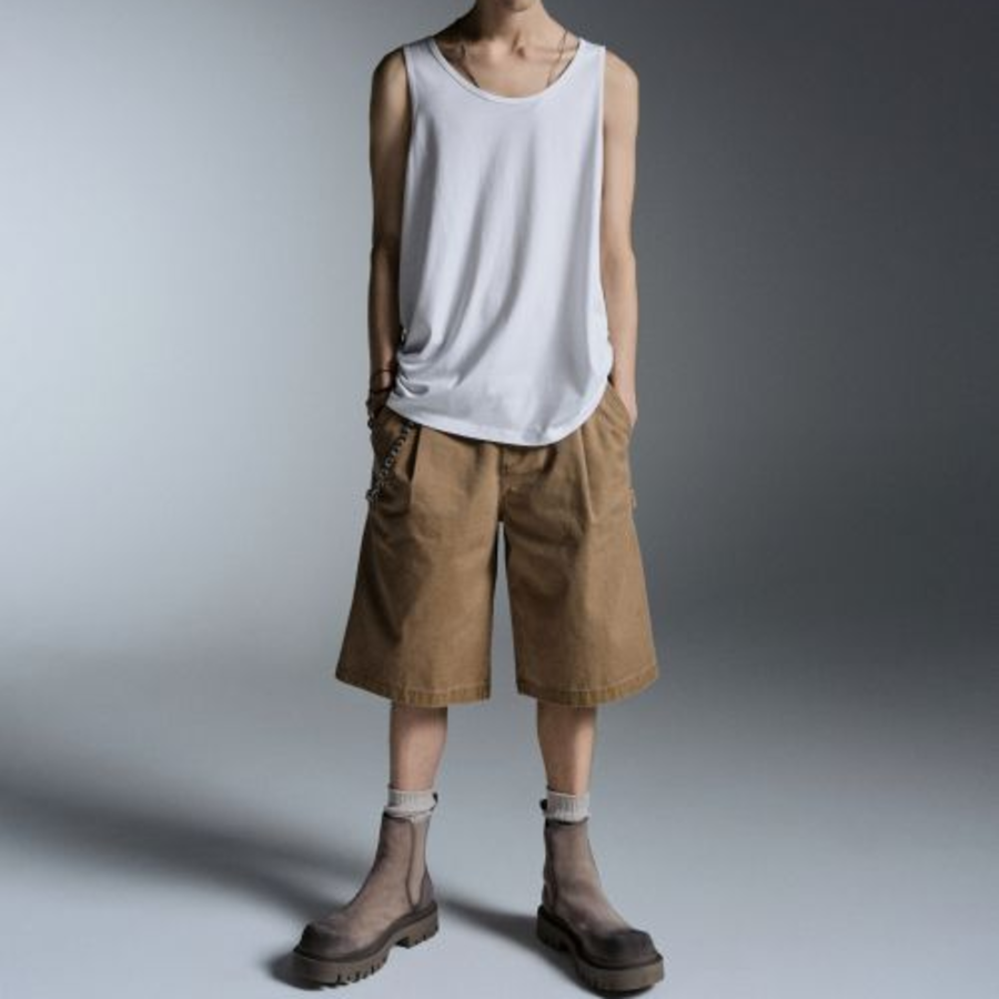 Relaxed CR Tank Top — White