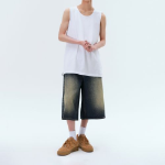 Layered Scoop Neck Sleeveless Top — White