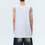 Layered Scoop Neck Sleeveless Top — White