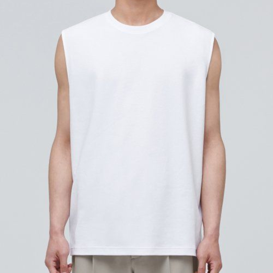 Relaxed Sleeveless Top — White