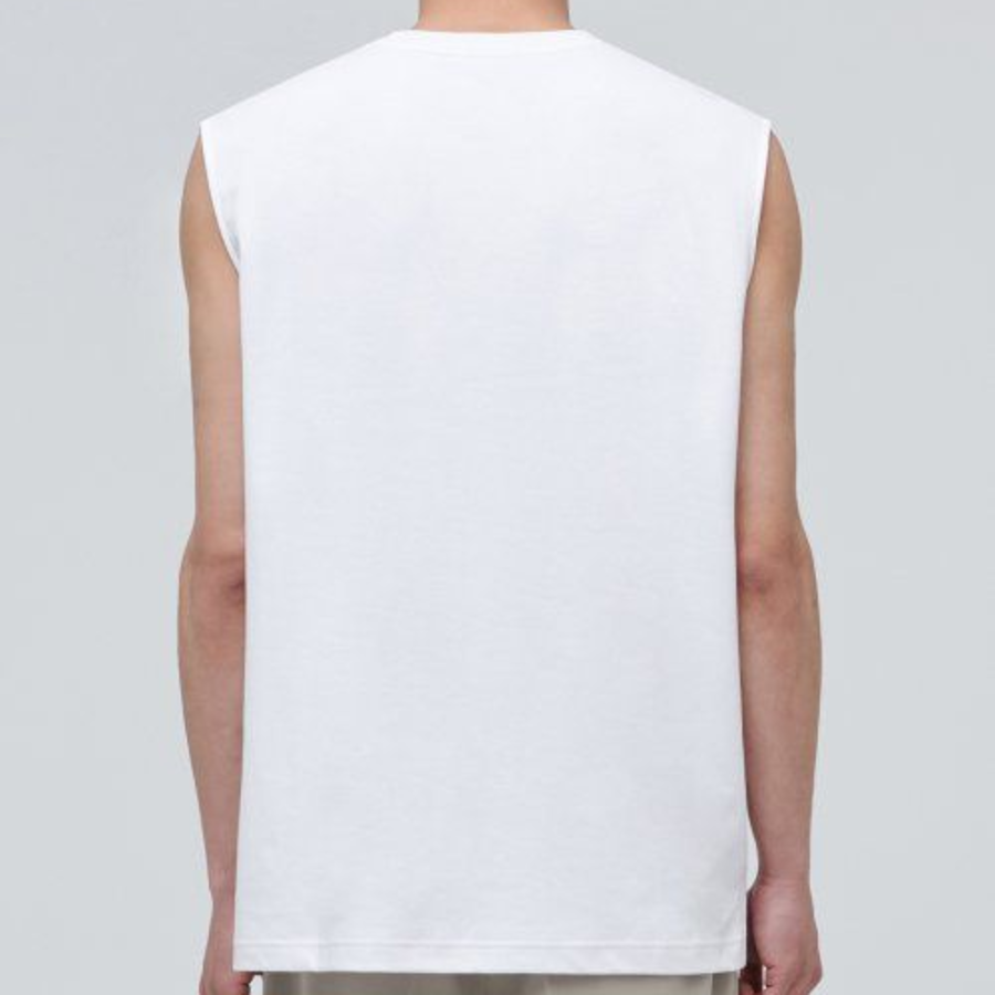 Relaxed Sleeveless Top — White