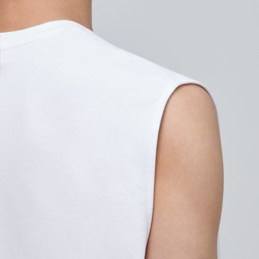 Relaxed Sleeveless Top — White