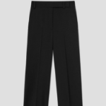 KUHO [Summer Icon Slacks] [Edit] Summer Wool Mixed Wide Fit Pants – Black
