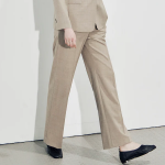 KUHO [Summer Icon Slacks] [Edit] Summer Wool Mixed Wide Fit Pants – Beige