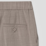 KUHO [Summer Icon Slacks] [Edit] Summer Wool Mixed Wide Fit Pants – Beige