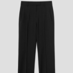 KUHO [Edit] Summer Wool Mixed Straight Fit Pants - Black