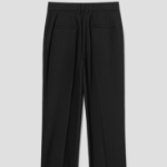 KUHO [Edit] Summer Wool Mixed Straight Fit Pants - Black