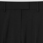 KUHO [Edit] Summer Wool Mixed Straight Fit Pants - Black