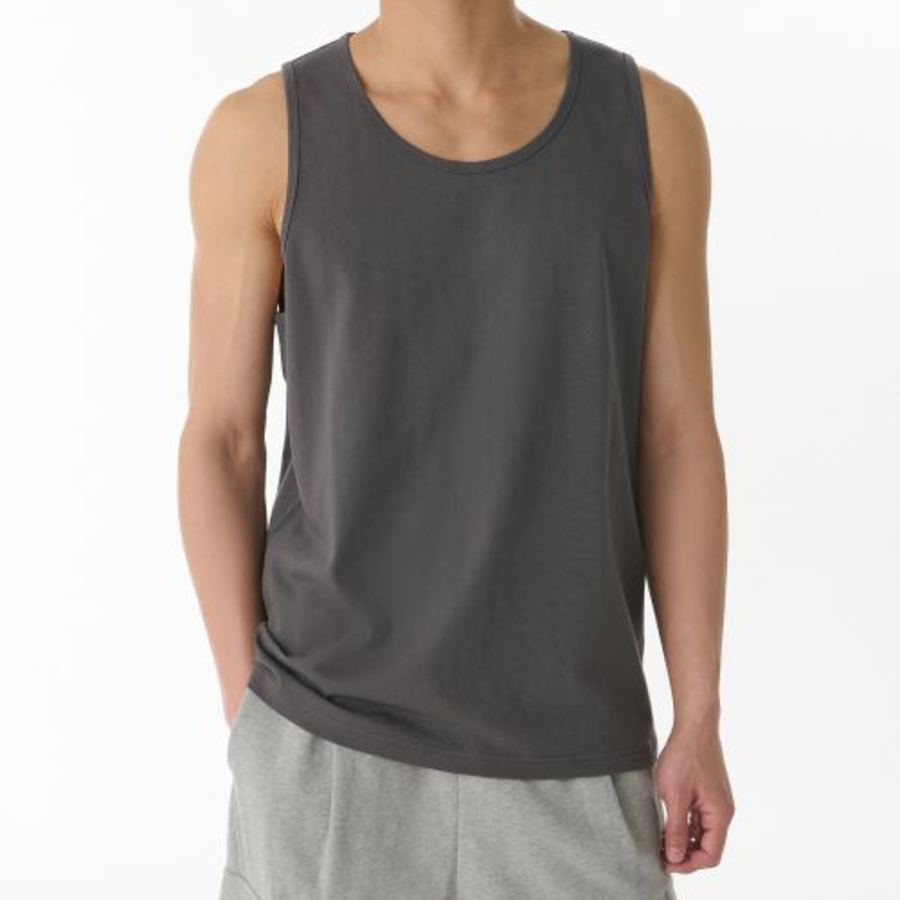 Scoop Neck Sleeveless Top — Gunmetal