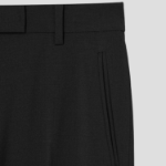 KUHO [Edit] Summer Wool Mixed Straight Fit Pants - Black