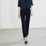 KUHO [Edit] Summer Wool Mixed Straight Fit Pants - Black