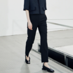 KUHO [Edit] Summer Wool Mixed Straight Fit Pants - Black