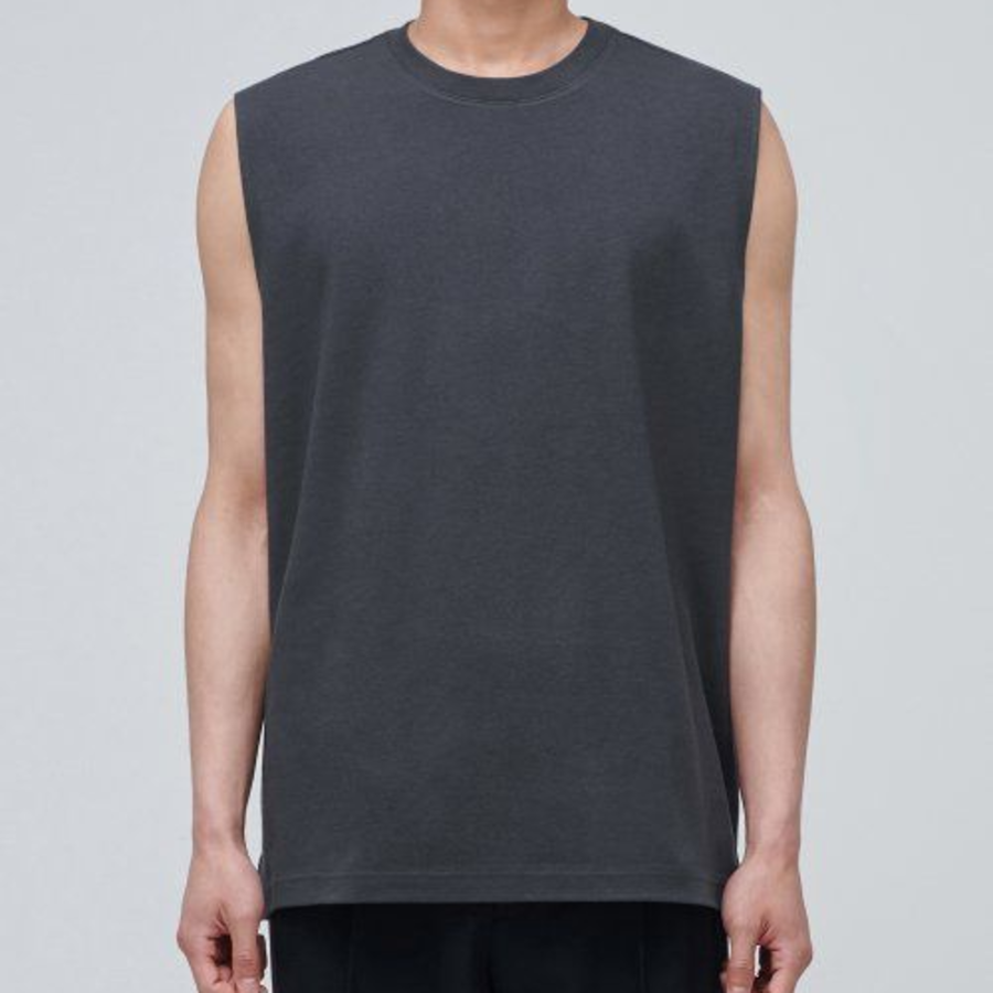 Relaxed Sleeveless Top — Dark Grey