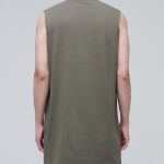 Layered Sleeveless Top (Long Length) — Dusty Khaki