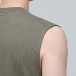 Layered Sleeveless Top (Long Length) — Dusty Khaki