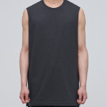 Layered Sleeveless Top (Long Length) — Dark Grey