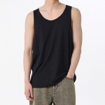 Relaxed CR Tank Top — Black