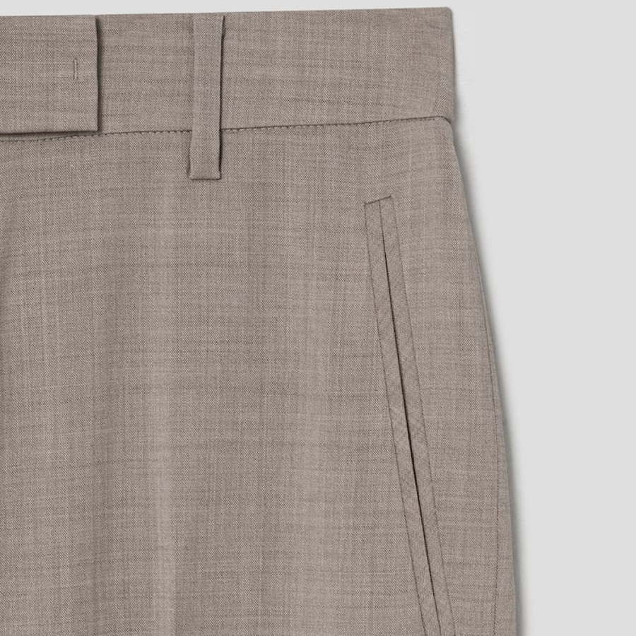 KUHO [Edit] Summer Wool Mixed Straight Fit Pants – Beige