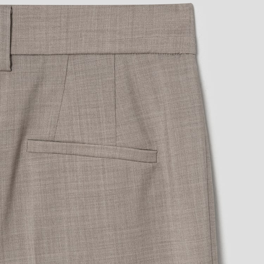 KUHO [Edit] Summer Wool Mixed Straight Fit Pants – Beige