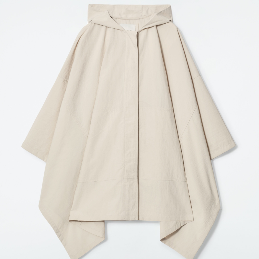 COS Hooded Trench Cape – Light Beige
