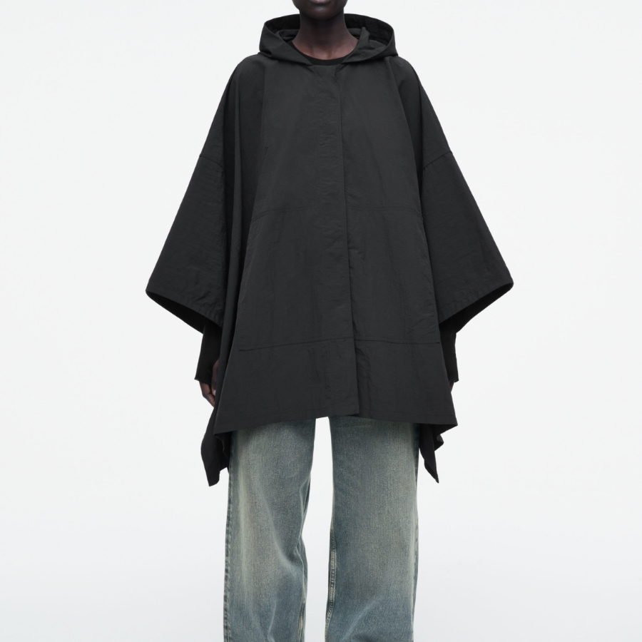 COS Hooded Trench Cape – Black