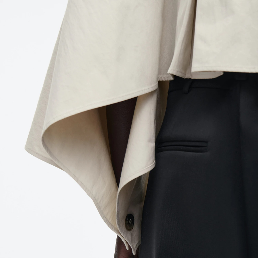 COS Oversized Cropped Trench Cape – Beige