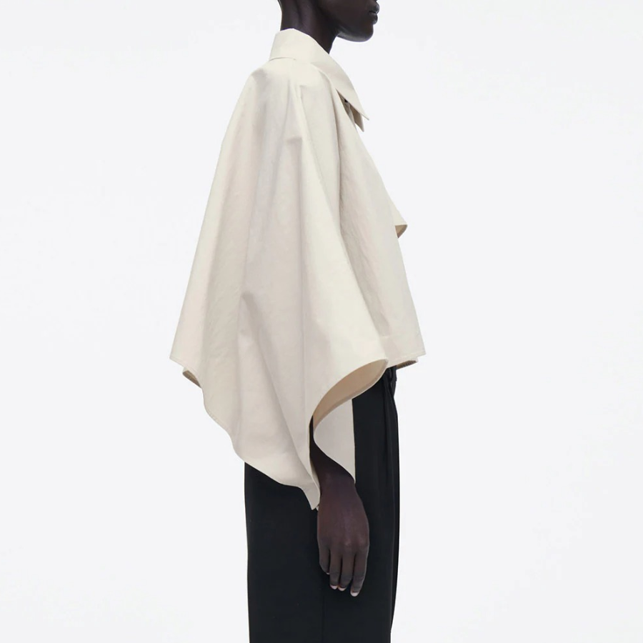 COS Oversized Cropped Trench Cape – Beige