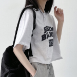 Resem Blance – укороченная худи-футболка с необработанным краем