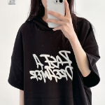 Dream Lettering – оверсайз худи-футболка с коротким рукавом