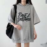 Dream Lettering – оверсайз худи-футболка с коротким рукавом