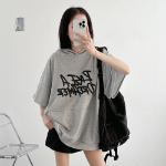 Dream Lettering – оверсайз худи-футболка с коротким рукавом