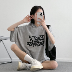 Dream Lettering – оверсайз худи-футболка с коротким рукавом