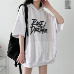 Dream Lettering – оверсайз худи-футболка с коротким рукавом