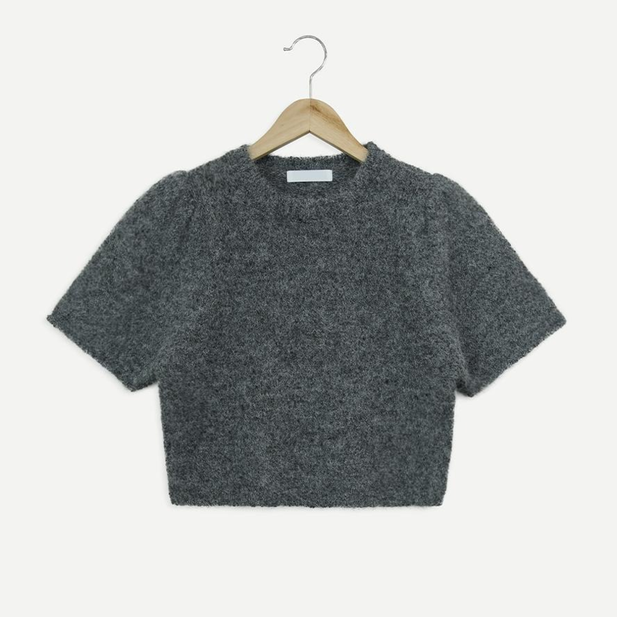 LEA – Puff Sleeve Short-Sleeve Knit T-shirt