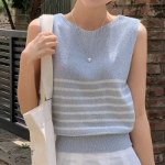 BOUCLE STRIPE – Knit T-shirt