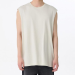 Oversized Sleeveless Top — Dusty Cream