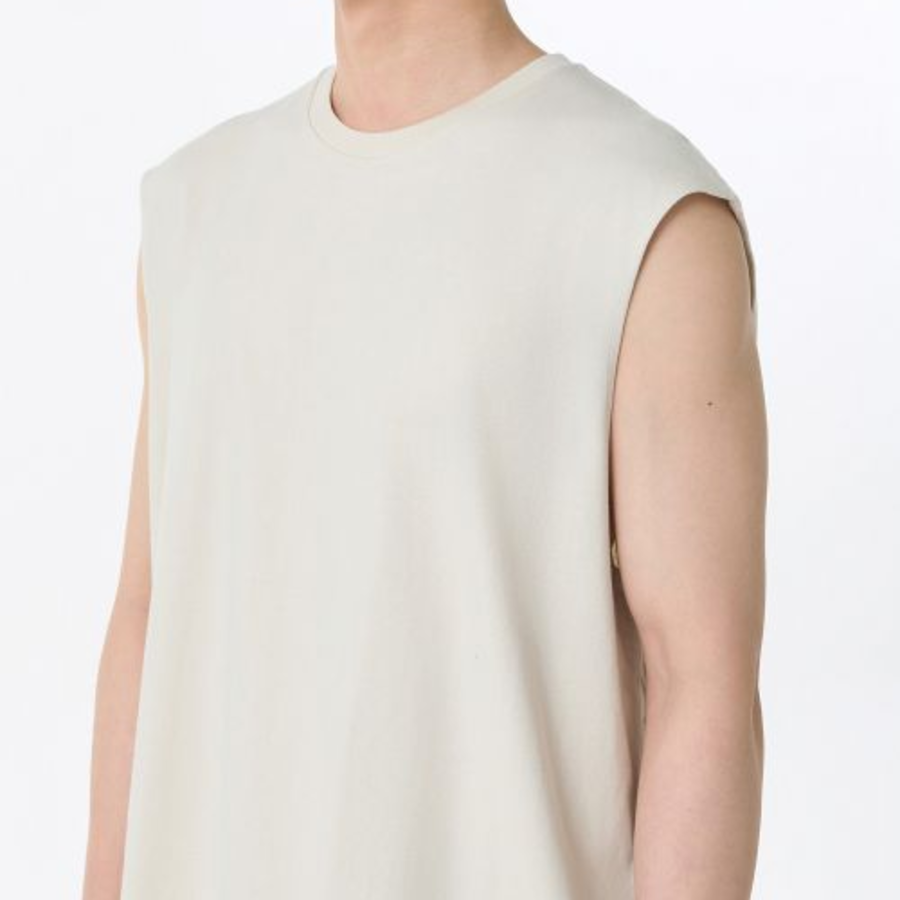 Oversized Sleeveless Top — Dusty Cream