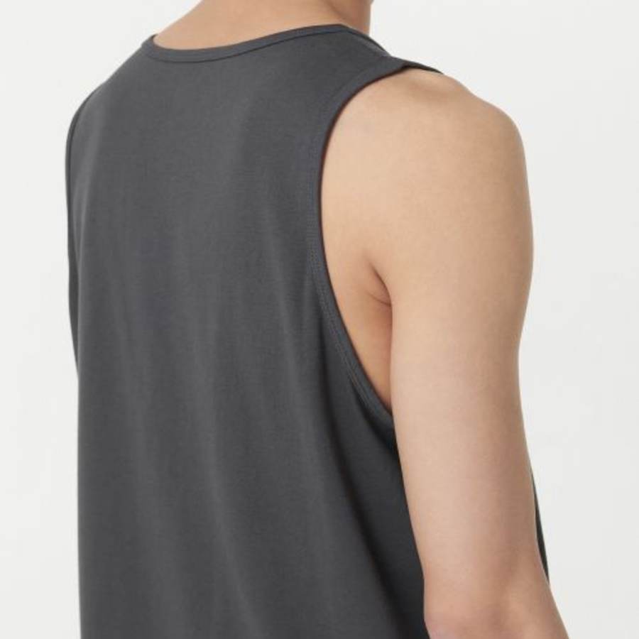 Scoop Neck Sleeveless Top — Dark Grey