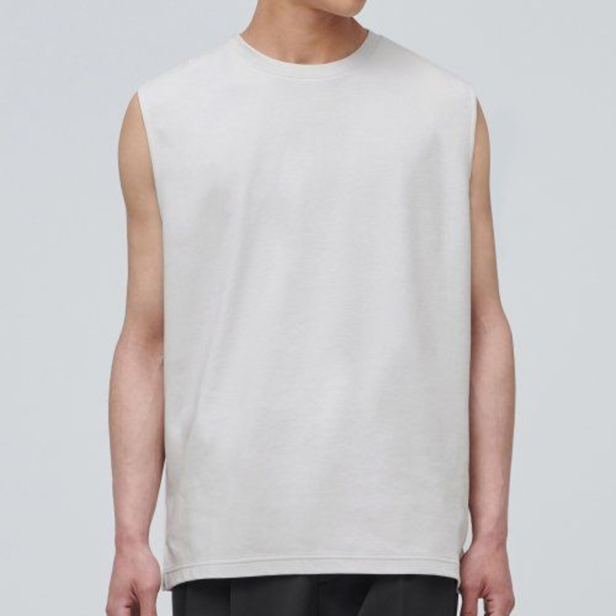 Relaxed Sleeveless Top — Dusty Cream