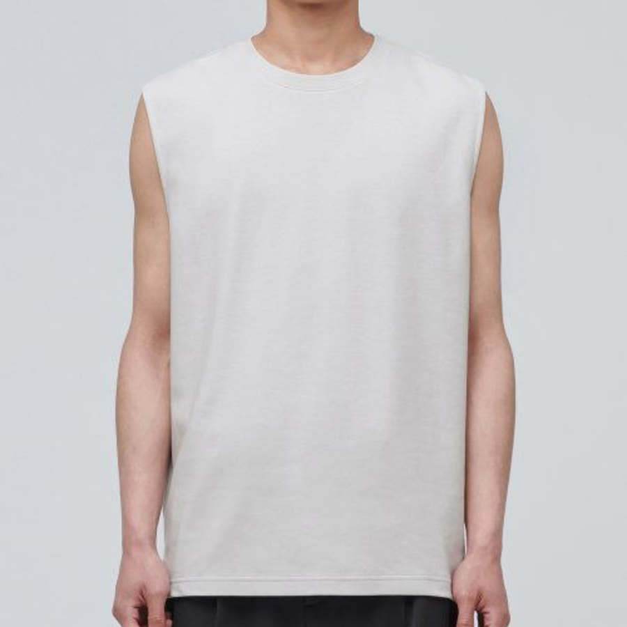 Relaxed Sleeveless Top — Dusty Cream