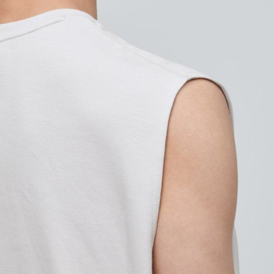 Relaxed Sleeveless Top — Dusty Cream